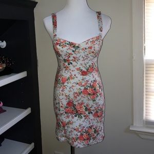 Cotton floral mini dress