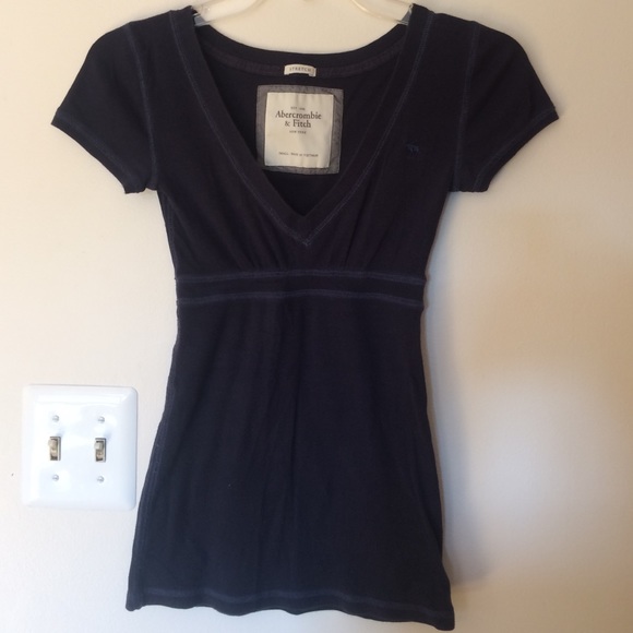 Abercrombie & Fitch Tops - Ribbed stretch v-neck tee