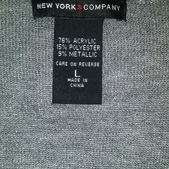 New York & Company Silver Shimmering Light Sweater - Picture 4 of 4