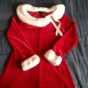 Santa Themed Little Gril Dress Brand New