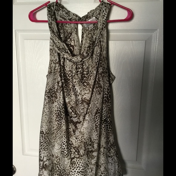 Brown and green Dress Barn tank.