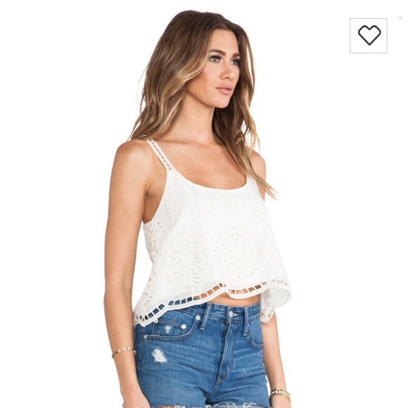 🆕 Dolce Vita Ghalia Eyelet Crop tank S $143 - Picture 2 of 3