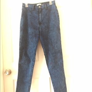 High Waist Blue Colored Jeans