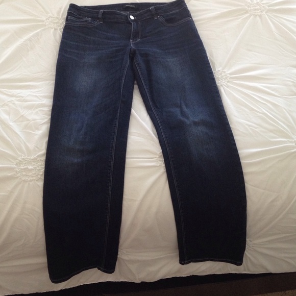 White House Black Market straight leg crop jeans
