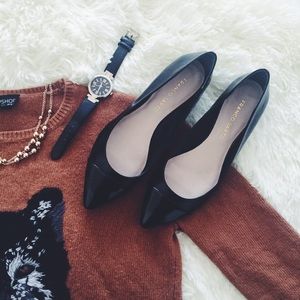 Franco Sarto Black Flats