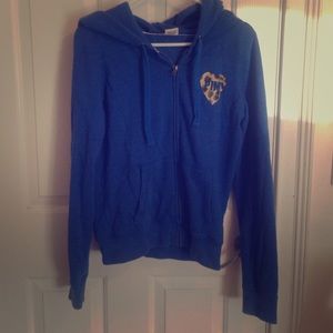 VS jacket cheetah print writing