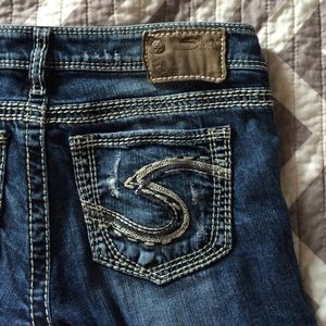 Size 27 Silver "Tuesday Straight" jeans
