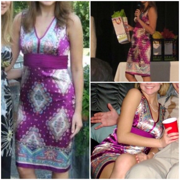 *Nicole Miller* Vibrant silk cocktail dress