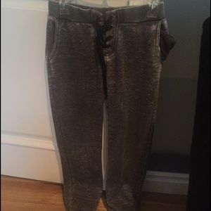 Light grey joggers with Black lace up