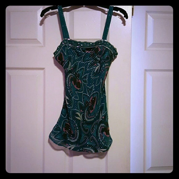 Sleeveless teal warehouse shirt