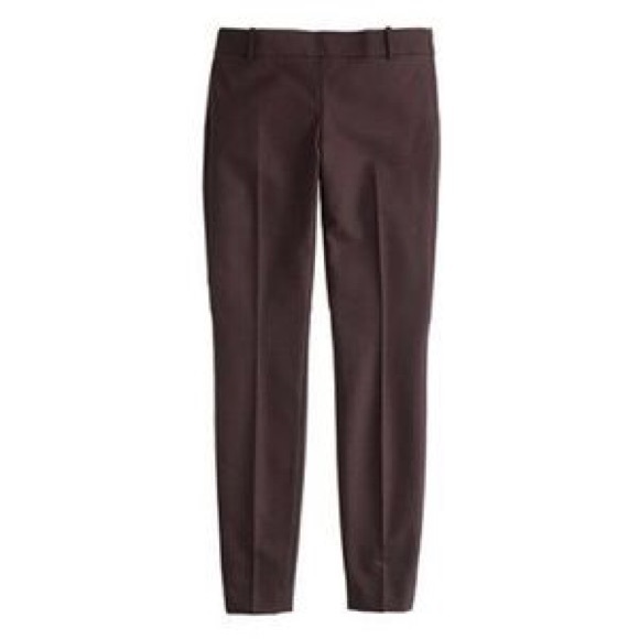 Brown bi-stretch wool j crew Minnie pants