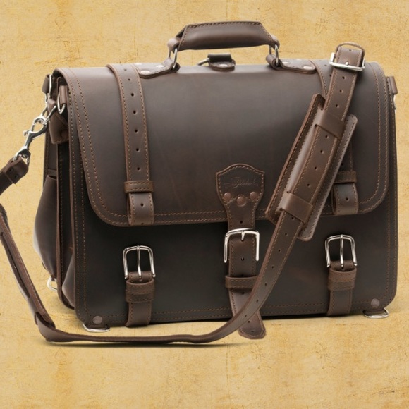 Large Saddleback leather bag