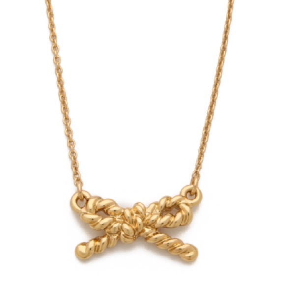 Kate spade gold bow necklace