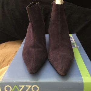 Purple ankle boots