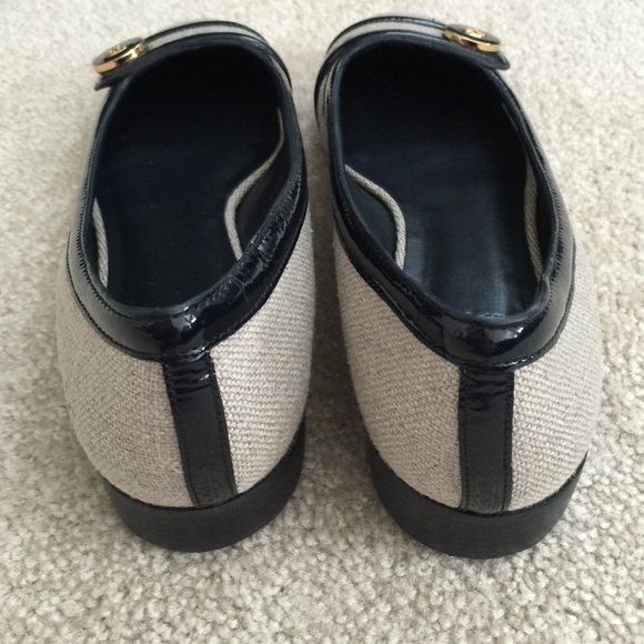 Tory burch ballerinas flats. Beige w/ leather trim - Picture 4 of 4
