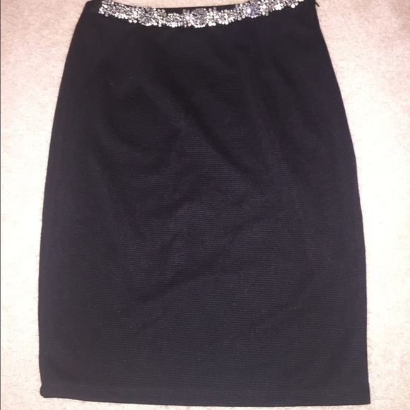 Jeweled black skirt