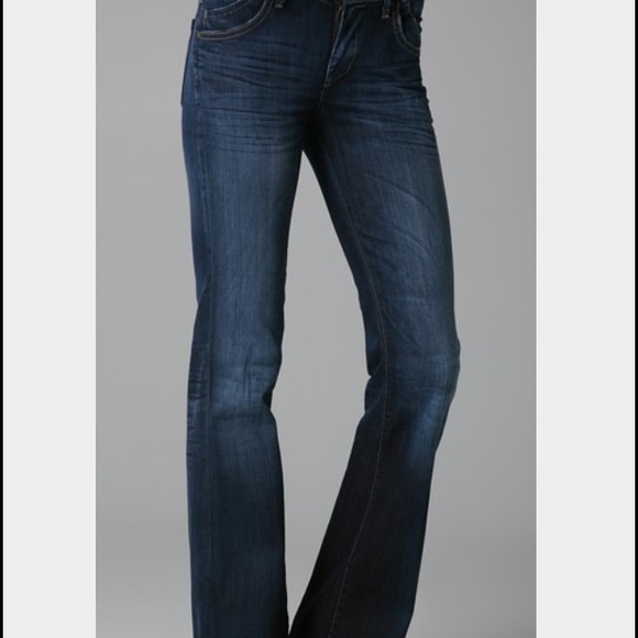 COH button stretch high rise wide leg