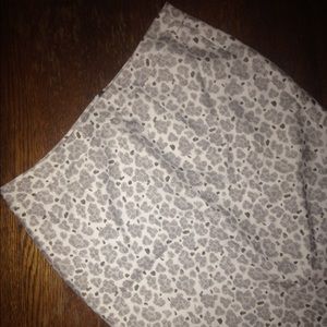 Ann Taylor Loft gray cheetah print skirt