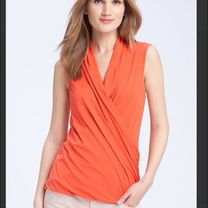 Theory "derona" faux wrap top