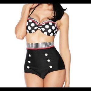 High waisted bathing suit