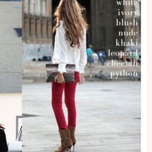 Hollister Red Skinny Jeans