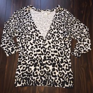 WHBM Animal Print Cardigan