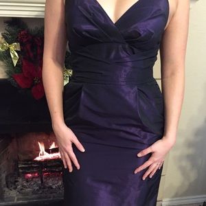 Purple fitted Banana Republic pocket dress