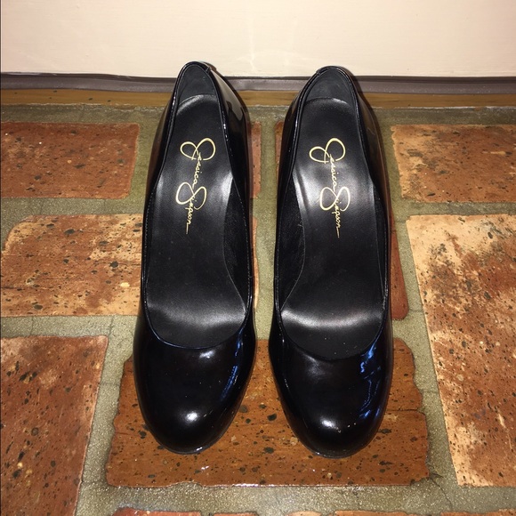 Black patent Jessica Simpson heels