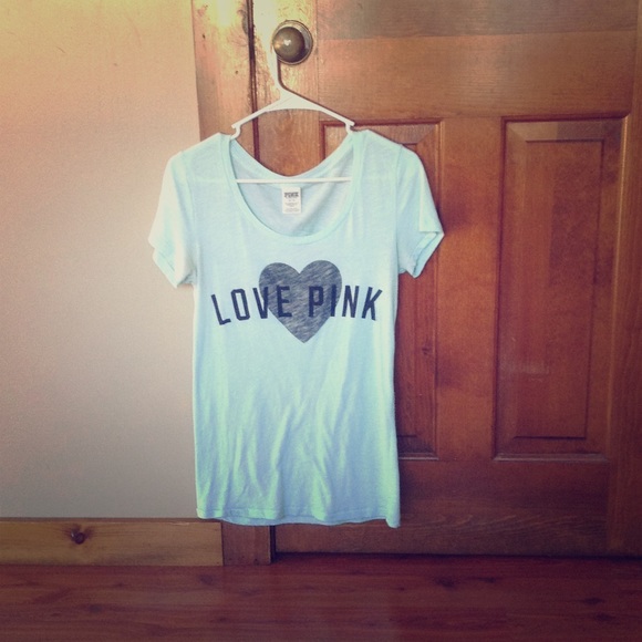 VICTORIA'S SECRET PINK SCOPE NECK TEE SHIRT