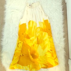 Large yellow and white Triangle Tent shaped Dress