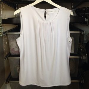Calvin Klein sleeveless white top, 12