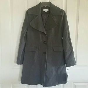 New Preston&York gray Merino wool coat.
