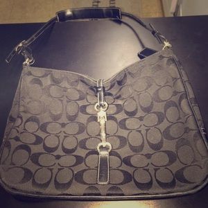 Authentic black Coach shoulder bag