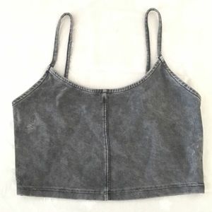 Garage Black Denim Crop Top