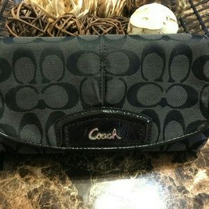 authentic coach big wristlet + make offer;)
