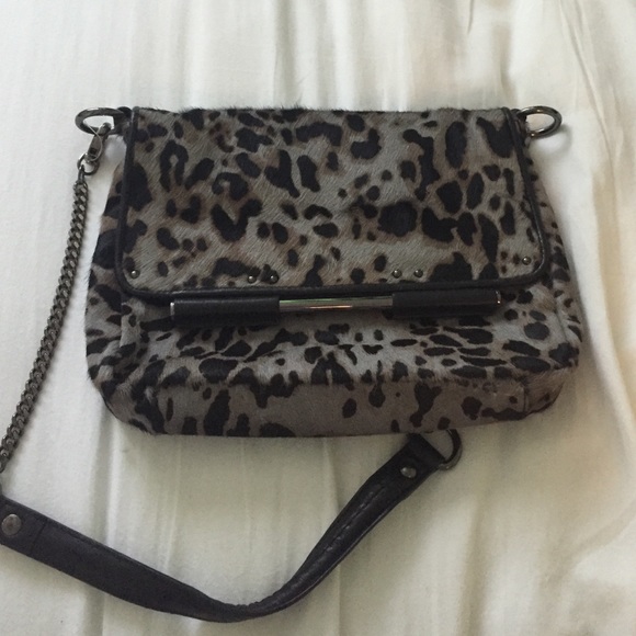 KENNETH COLE-small fur print handbag.