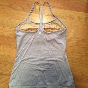 Silver Lululemon Power Y Tank, size 4