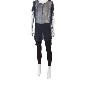 3.1 Phillip Lim petrol sheer silk cover up