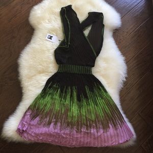 Missoni pleated crossed dress