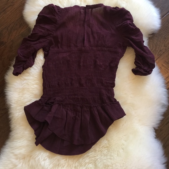 Etoile Isabel Marant size 0 burgundy top - Picture 2 of 3
