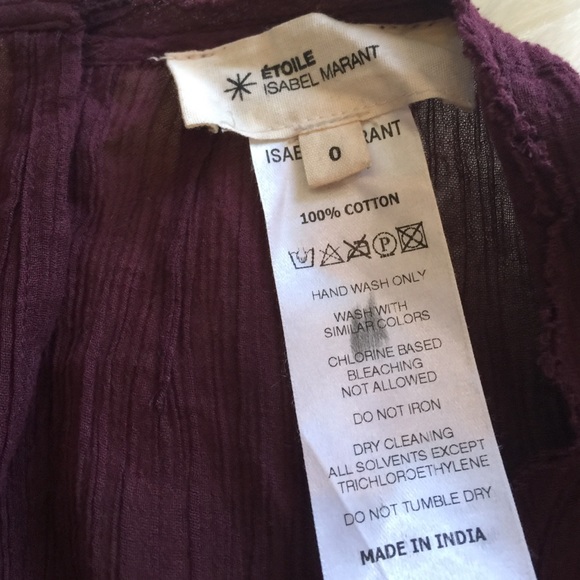 Etoile Isabel Marant size 0 burgundy top - Picture 3 of 3