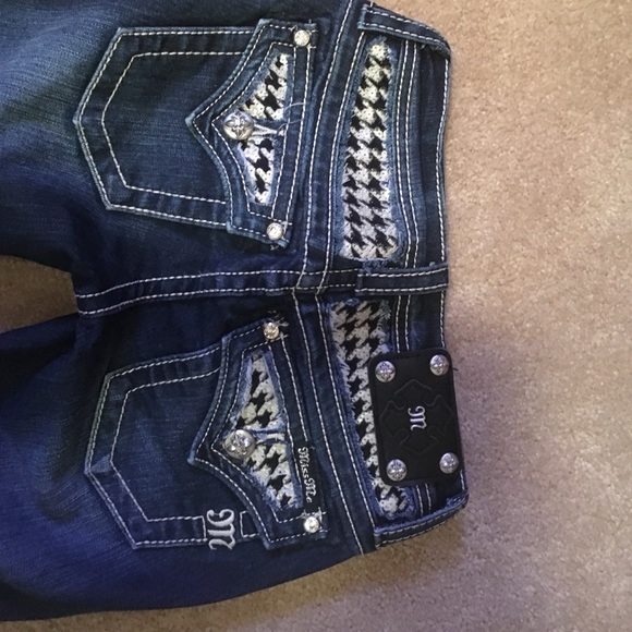 Miss me kids size 10 houndstooth print skinny jean