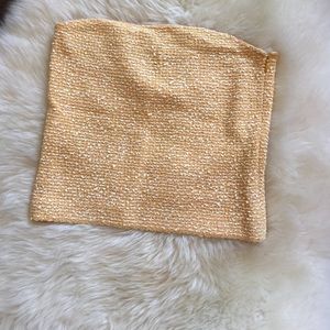 St John tweed yellow halter top. Size 4.