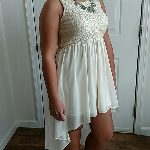 Rebellion white high-low dress