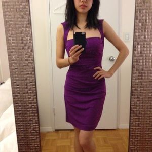 Nicole Miller cocktail purple dress