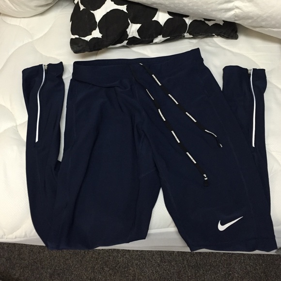 Nike dri-fit blue running leggings size medium