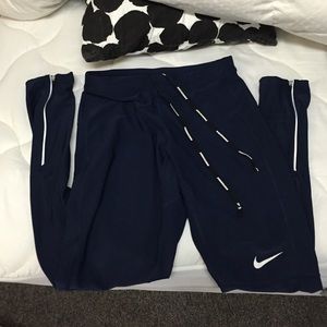 Nike dri-fit blue running leggings size medium
