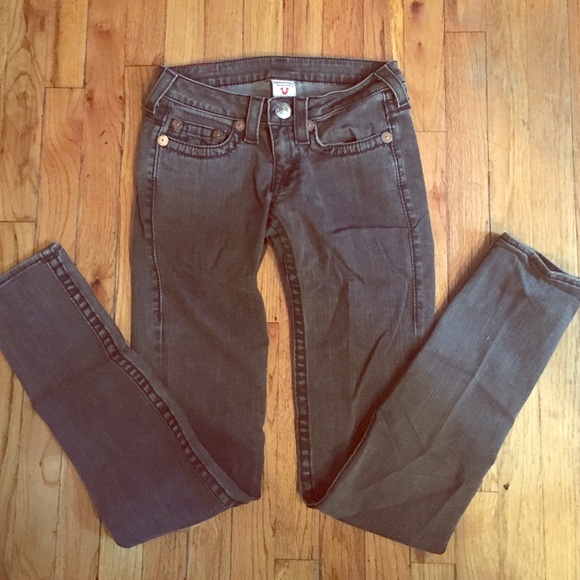 True Religion Dark Gray skinny Stella jeans