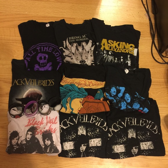 Bundle of band merch