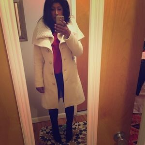 Mackage Brenda Wool/Cashmere Coat w/ leather trim